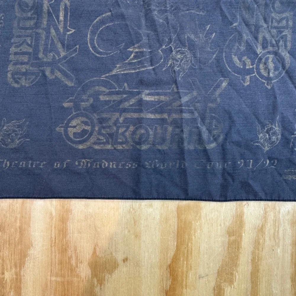 Vintage Ozzy Osbourne Theatre of Madness World Tour 91/92 Bandana Faded